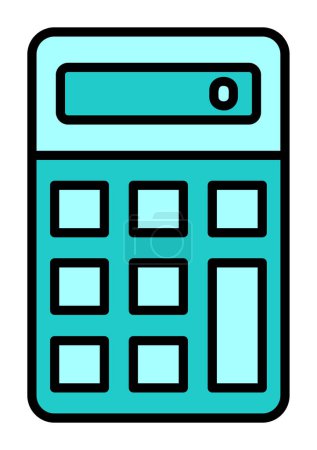 Ilustración de Calculadora icono vector ilustración sobre fondo blanco - Imagen libre de derechos