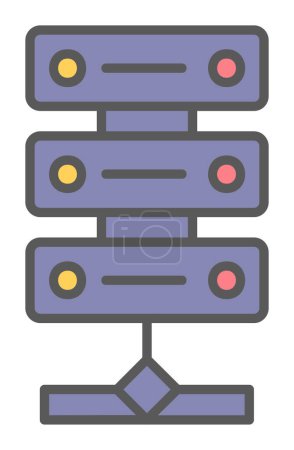 Illustration for Vector illustration of network server icon - Royalty Free Image