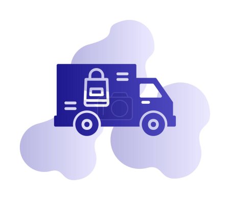 Illustration for Delivery Truck vector icon modern simple illustration - Royalty Free Image