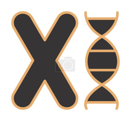 Illustration for Chromosome icon vector illustration design - Royalty Free Image