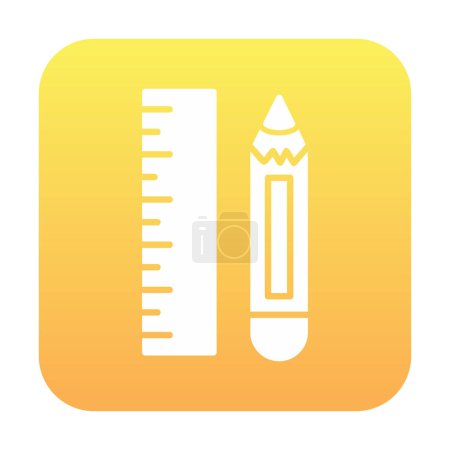 Photo for Pencil And Ruler line icon, vector illustration - Royalty Free Image