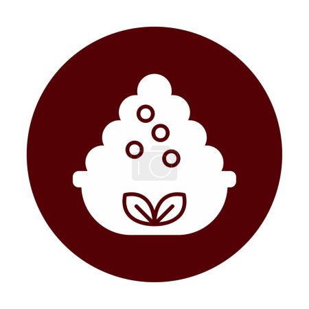 Ilustración de Tazón con alimentos de levadura, diseño simple - Imagen libre de derechos