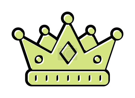 Illustration for Crown vector illustration  icon  design. - Royalty Free Image