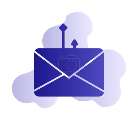 Ilustración de Phishing línea icono vector ilustración - Imagen libre de derechos