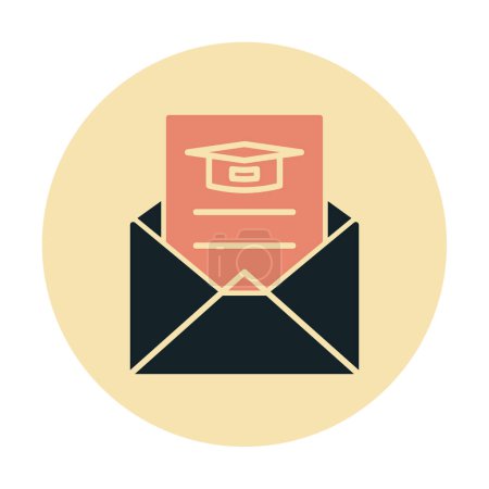 Illustration for Mail education icon, vector illustration - Royalty Free Image