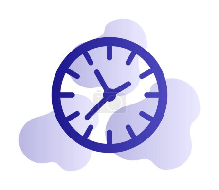 Ilustración de Icono del reloj, ilustración vectorial, símbolo de tiempo - Imagen libre de derechos