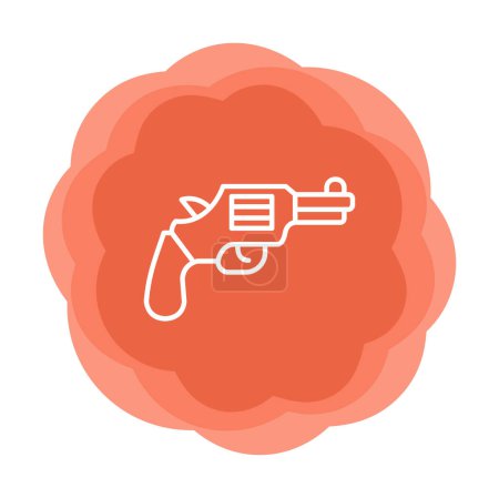 Ilustración de Arma plana simple pistola ilustración - Imagen libre de derechos