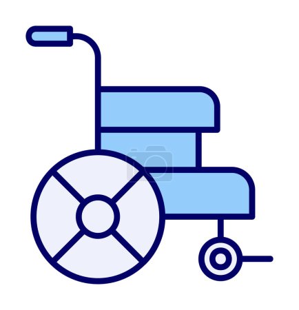 Illustration for Flat Wheelchair icon, vector illustration - Royalty Free Image
