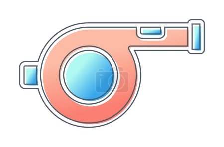 Illustration for Whistle flat icon design, vector, illustration - Royalty Free Image