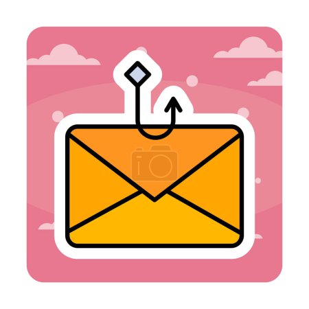 Ilustración de Phishing línea icono vector ilustración - Imagen libre de derechos
