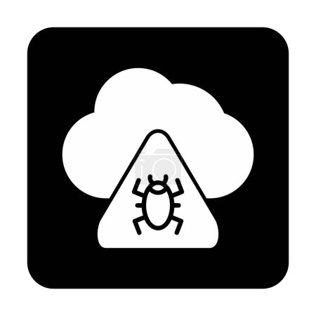 Ilustración de Icono de Cloud Computing, ilustración vectorial. Nube con signo de error - Imagen libre de derechos