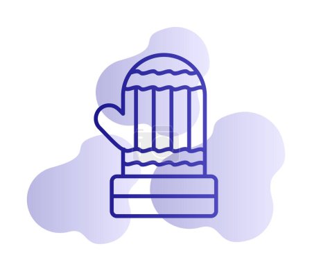 Illustration for Mitten icon vector illustration - Royalty Free Image