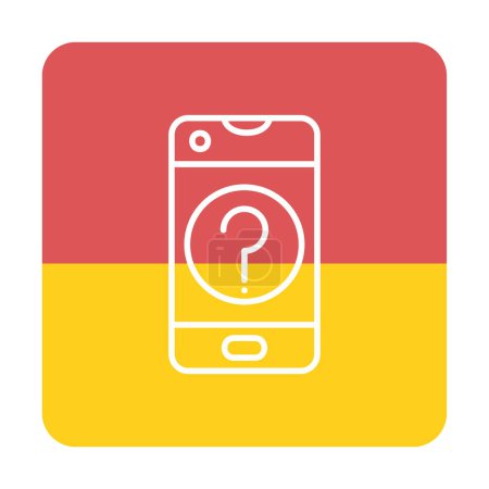 Illustration for Help or mobile support icon, vector illustration - Royalty Free Image