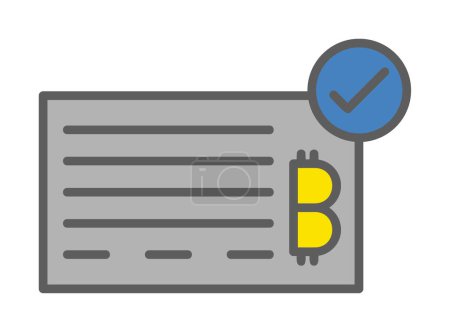 Téléchargez les illustrations : Bank Check icône web, illustration vectorielle - en licence libre de droit
