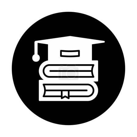 Ilustración de Tapa de graduación y libros icono vector ilustración - Imagen libre de derechos