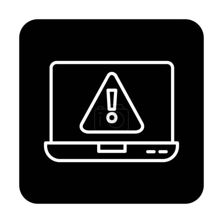 Illustration for Error vector illustration, Adware vector line flat icon for concept and graphic design. - Royalty Free Image