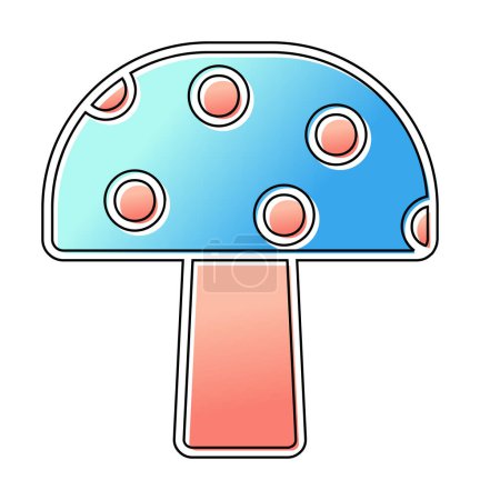Téléchargez les illustrations : Mushroom icon, vector illustration simple design - en licence libre de droit