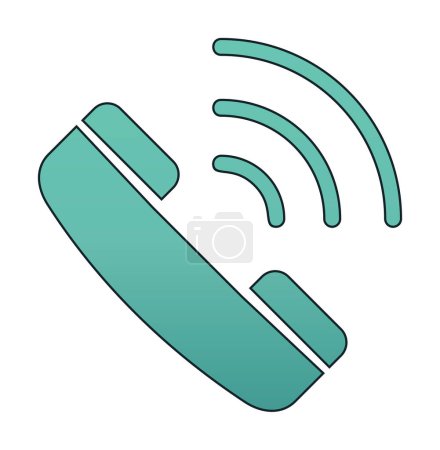 Illustration for Phone call. web icon vector illustration - Royalty Free Image