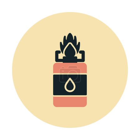 Téléchargez les illustrations : Illustration vectorielle de l'icône Camping Gas - en licence libre de droit