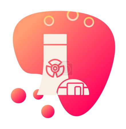 Illustration for Nuclear Power Plant icon vector illustration graphic design - Royalty Free Image