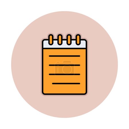 Illustration for Notebook icon, vector illustration simple design - Royalty Free Image