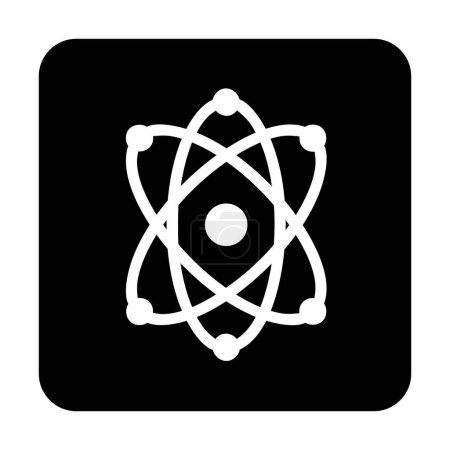 Illustration for Atom icon in trendy flat style, science icon vector illustration - Royalty Free Image