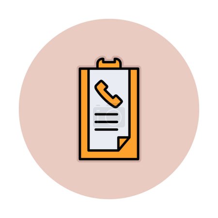 Illustration for Simple Call list History icon, vector illustration - Royalty Free Image