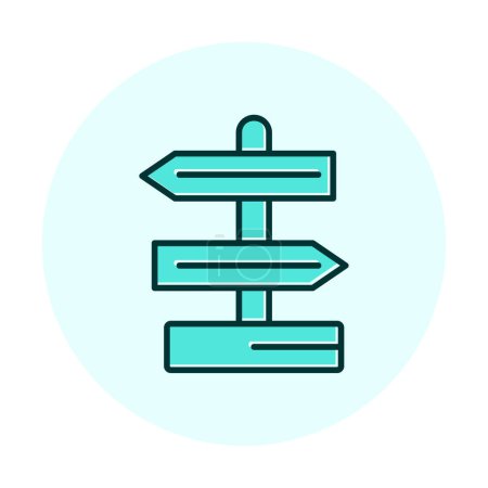 Illustration for Direction sign. web icon simple design - Royalty Free Image