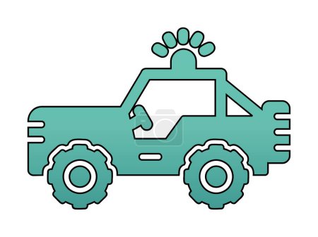 Téléchargez les photos : Icône Jeep militaire, Illustration vectorielle - en image libre de droit
