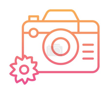Téléchargez les illustrations : Illustration vectorielle de l'icône appareil photo - en licence libre de droit