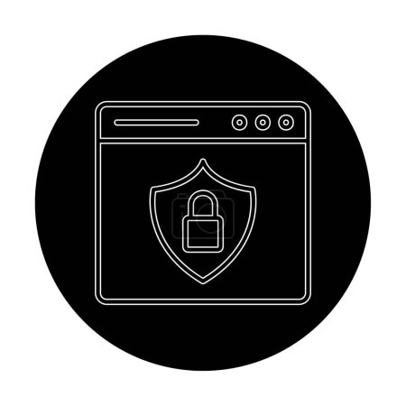 Illustration for Simple Web Security icon, vector illustration - Royalty Free Image