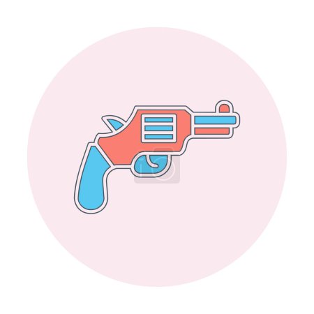 Téléchargez les illustrations : Illustration simple arme plate pistolet - en licence libre de droit