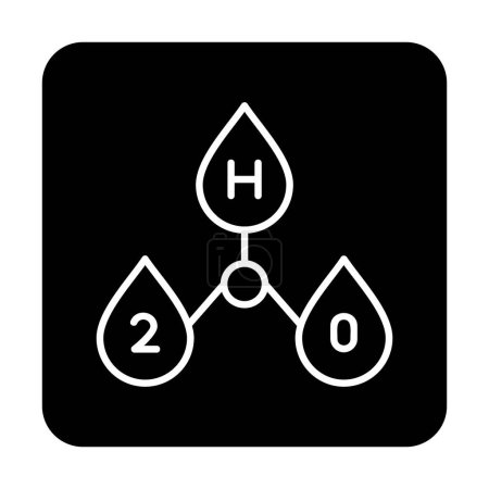 Illustration for Water drops with h 2 o symbol vector illustration design - Royalty Free Image