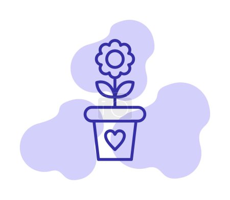 Illustration for Flower Pot icon vector illustration - Royalty Free Image
