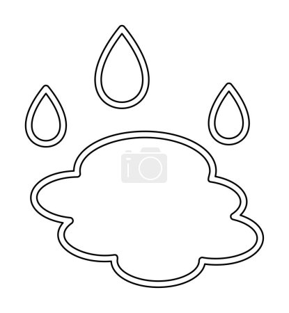 Illustration for Drops of water and puddle icon, vetor illustration - Royalty Free Image