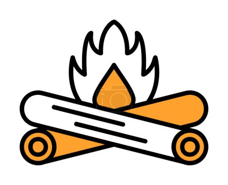 Illustration for Simple bonfire icon, vector illustration - Royalty Free Image
