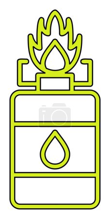 Téléchargez les illustrations : Illustration vectorielle de l'icône Camping Gas - en licence libre de droit
