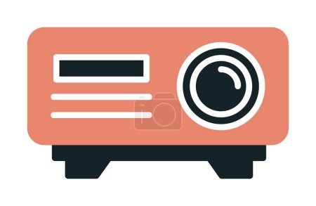 Illustration for Projector web icon vector illustration - Royalty Free Image