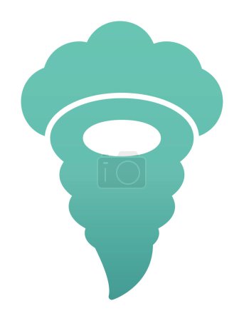 Téléchargez les illustrations : Tornado Icon, illustration vectorielle simple - en licence libre de droit