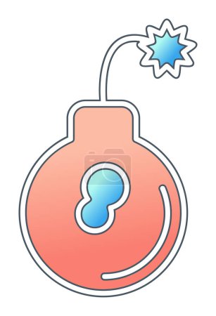 Illustration for Bomb icon vector illustration - Royalty Free Image