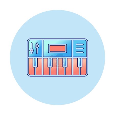 Illustration for Synthesizer icon vector illustration on  background - Royalty Free Image