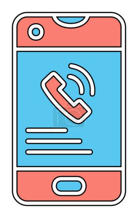 Illustration for Simple Phone call. icon vector illustration  design - Royalty Free Image