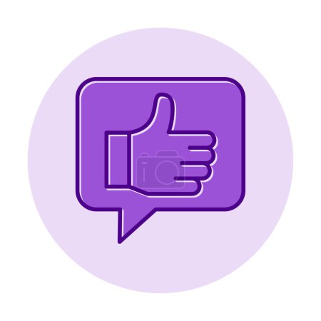 Illustration for Thumb up web icon, vector illustration - Royalty Free Image