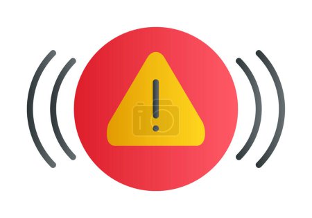Illustration for Warning sign icon, vector illustration - Royalty Free Image