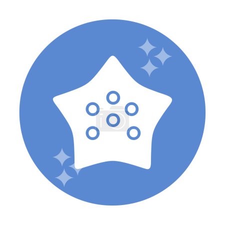 Ilustración de Estrella de mar icono plano vector ilustración - Imagen libre de derechos