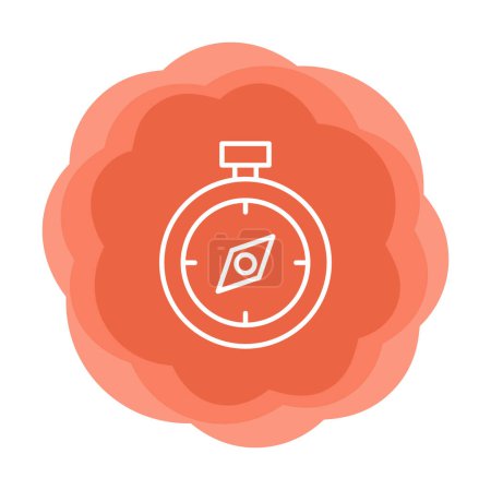 Illustration for Flat compass icon vector illustration - Royalty Free Image