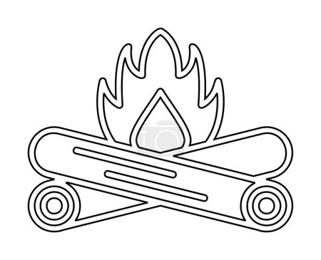 Ilustración de Icono de hoguera simple, ilustración de vectores - Imagen libre de derechos