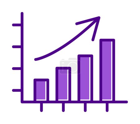 Ilustración de Gráfico de crecimiento, ilustración de vectores gráfico de barras - Imagen libre de derechos