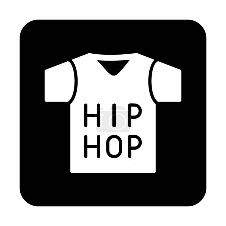Illustration for T-shirt with hip hop text, vector illustration - Royalty Free Image