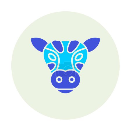Illustration for Cow head icon vector isolated on white background - Royalty Free Image